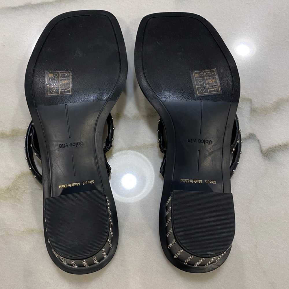 Dolce Vita Sandals Size 8.5 Studded Faux Leather - Picture 11 of 15